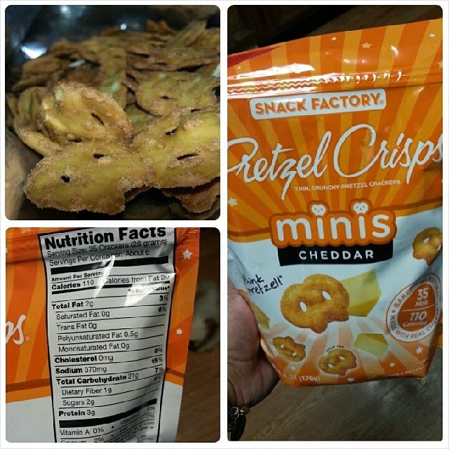 Shannon's Lightening the Load Snack Factory Pretzel Crisps Mini Cheddar