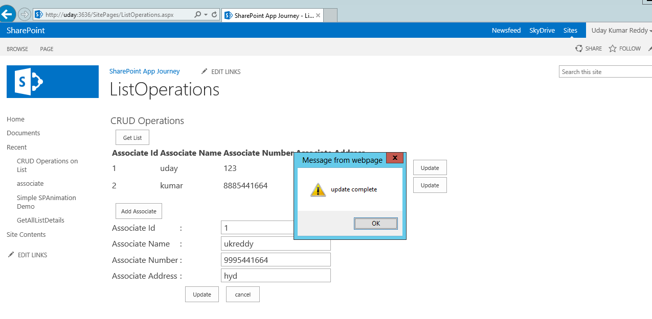 Sharepoint: How To: CRUD operation in SharePoint apps on list (host web ...