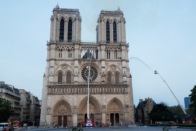 fachada, Notre Dame, campanarios, París, catedral