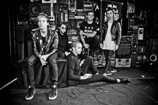 California-based alternative rock band The Neighbourhood poses on