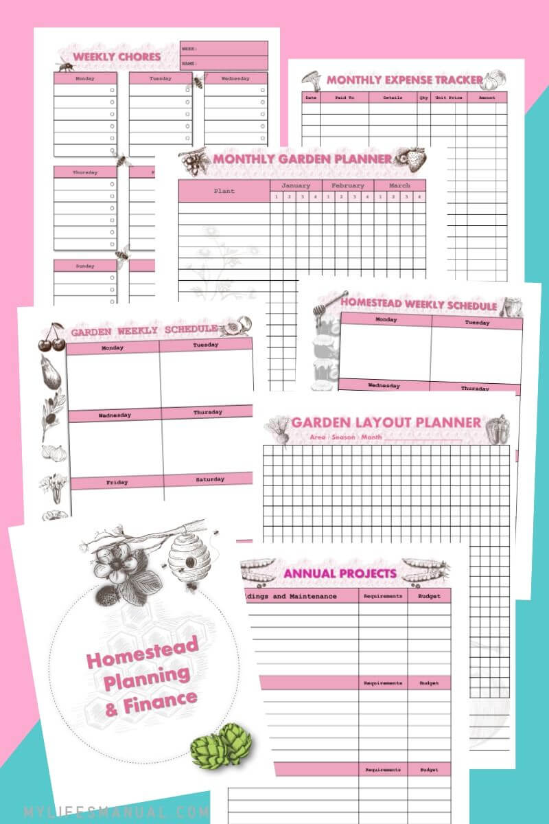 Homesteading planner printables