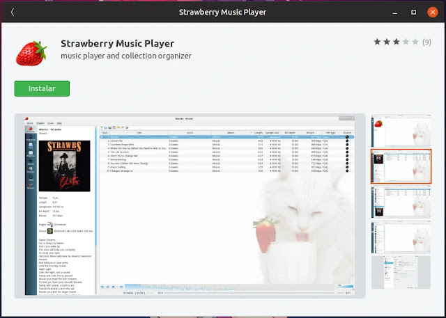 player-musica-song-clementine-strawberry-ubuntu-linux-fedora-appimage-snap-open-source-windows-openbsd-macos-loja