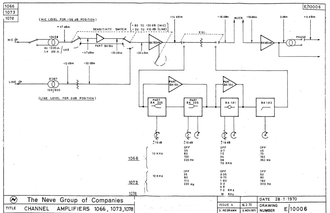 Guitar Effects - Vero - Point to Point - Tag Board Layouts: NEVE: 1073