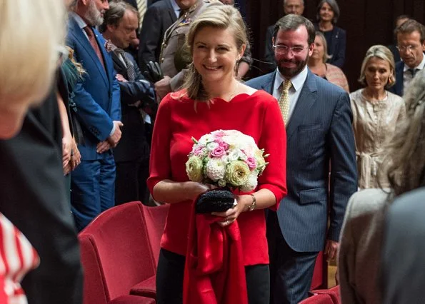 Prince Guillaume and Princess Stephanie attended the concert of the Young Belgian Strings at Philharmonie Luxembourg