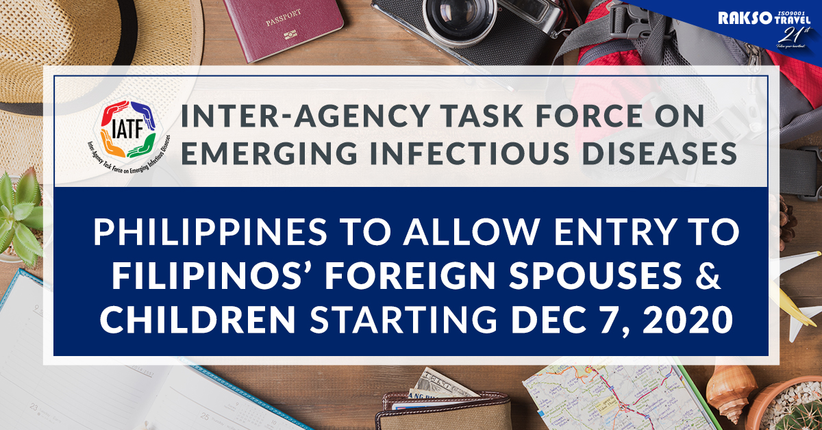 [PHILIPPINES TRAVEL ADVISORY] IATF EID Philippines to allow entry to
