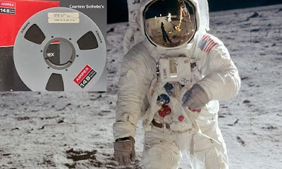 l'unica registrazione originale dei primi passi dell'uomo sulla luna, 50 anni fa. 