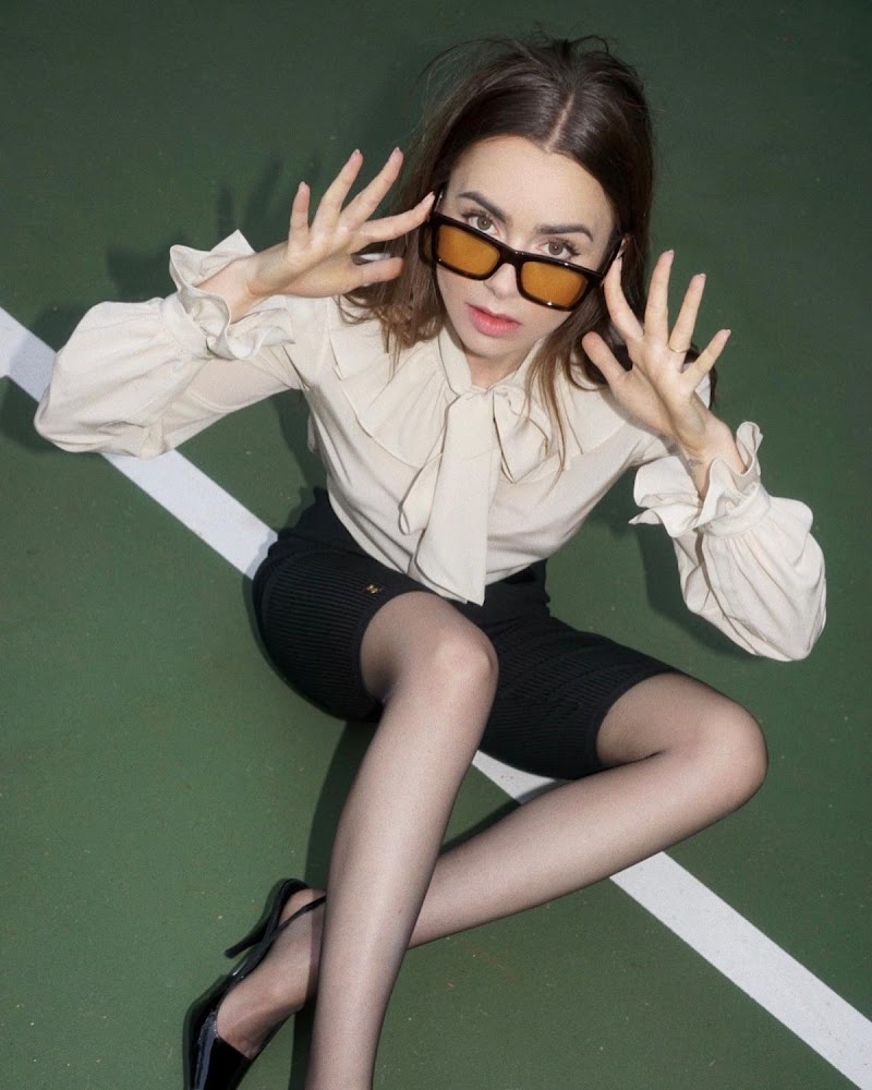 Lily Collins Clicked for Yves Saint Laurent Spring-Summer 2021 Campaign