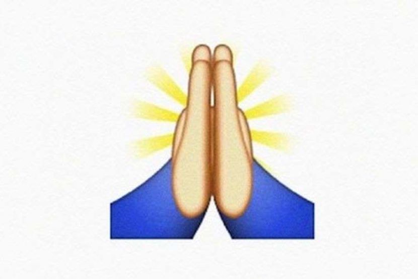 Maksud emoji 2 tapak tangan  berdoa terima  kasih  atau 