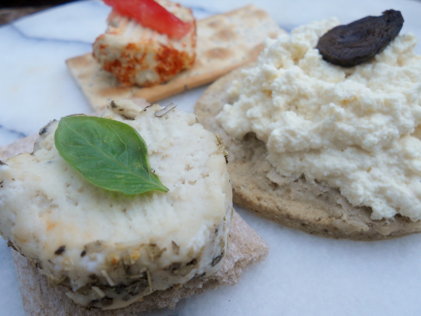 A Trio of Cultured Vegan Cheeses, Including Tofu Ricotta