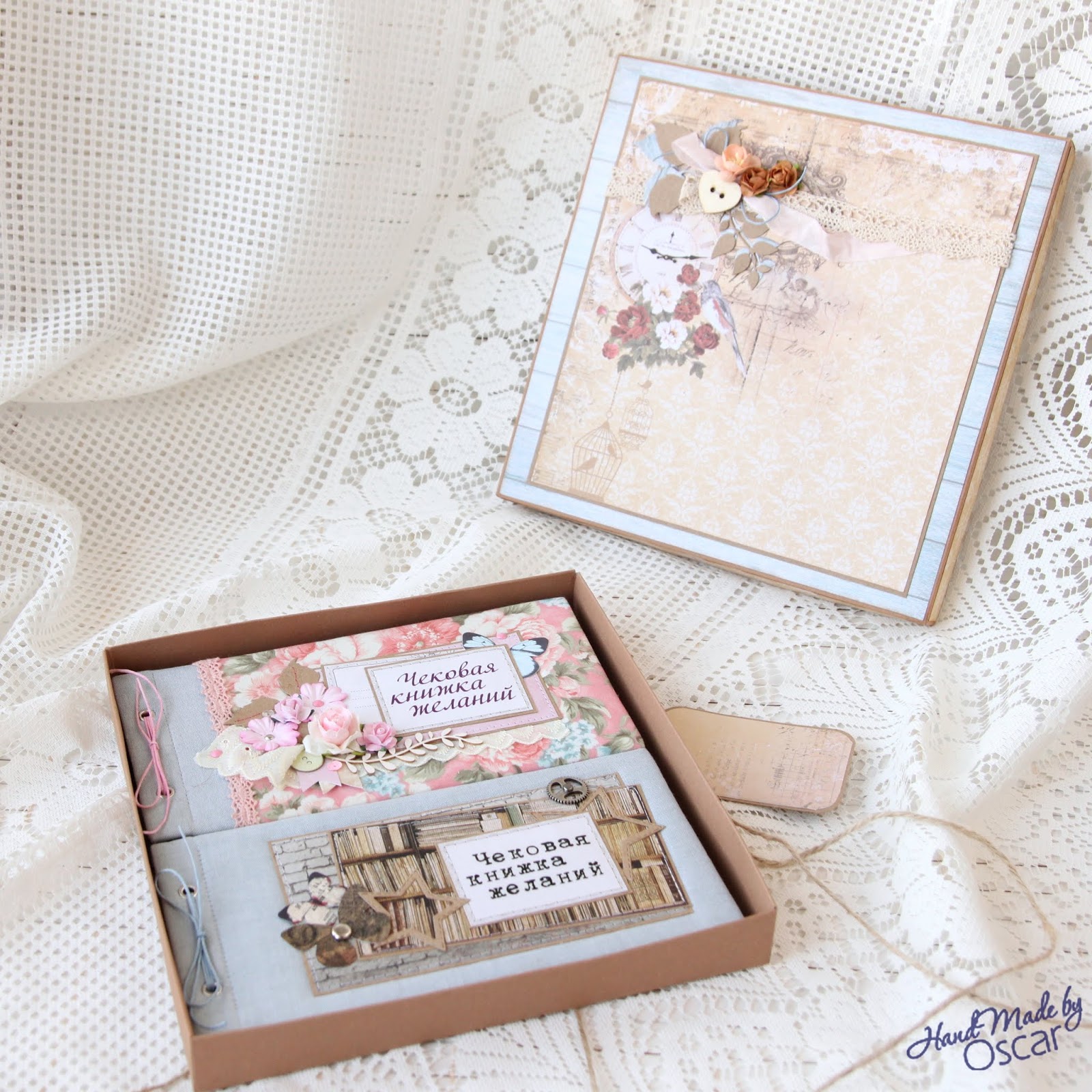 Handmade by Oscar : Чековые книжки в коробке