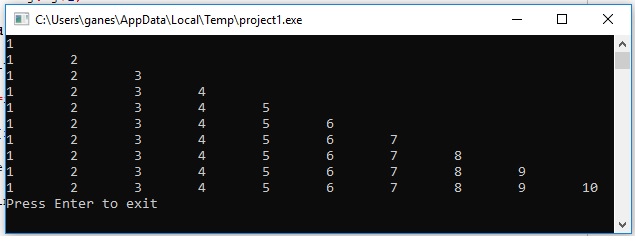 ICT For All Classes : Pascal program print number pattern