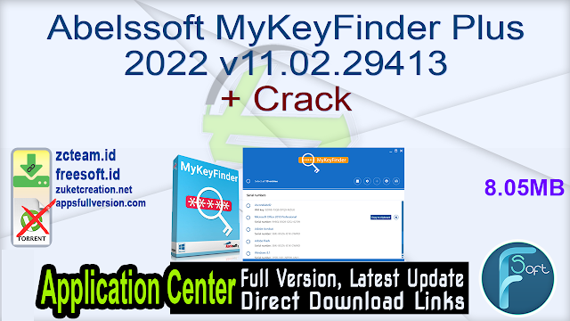 Abelssoft MyKeyFinder Plus 2022 v11.02.29413 + Crack_ ZcTeam.id