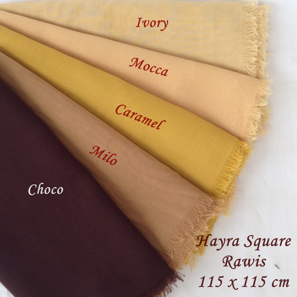 Jilbab Segi Empat Warna Cream 3