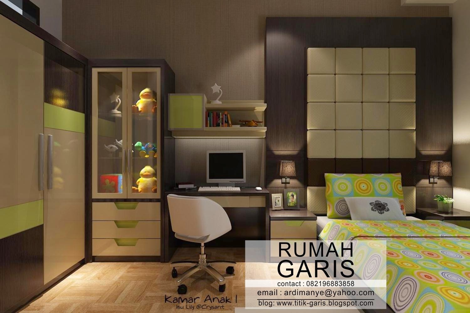 Desain interior model kamar  anak ibu Lily Rumah Garis
