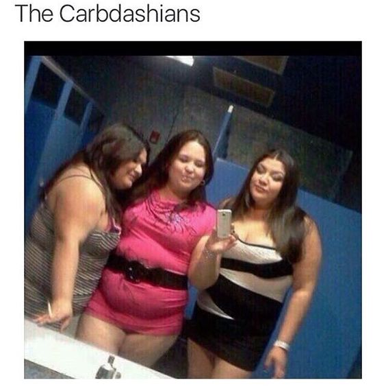 Funny The Carbdashians Fat Girls Selfie Picture