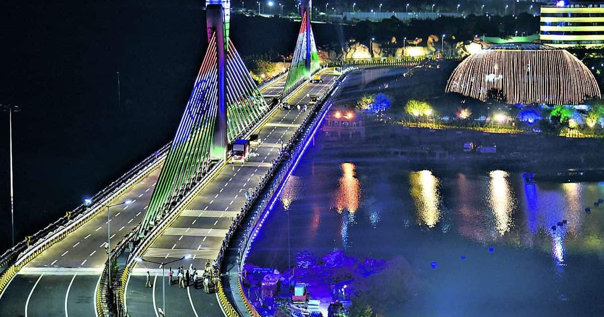 Durgam Cheruvu Bridge - Hyderabad