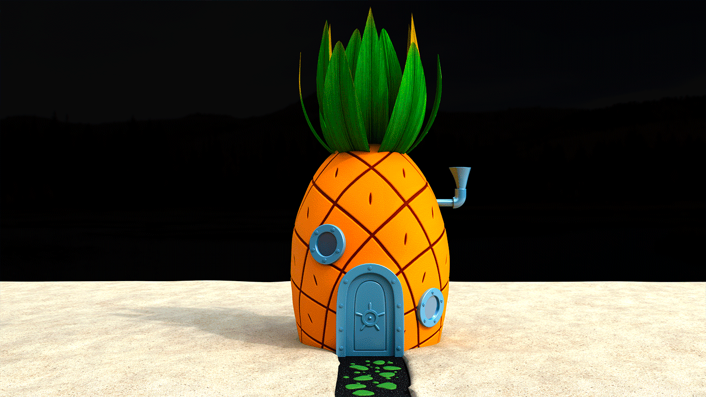 Casa do Bob Esponja em 3D Casa do Bob Esponja em 3D