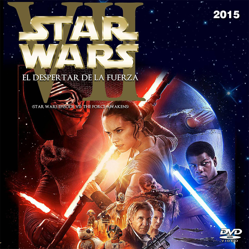 Caratulas de películas DVD para cajas CD Star Wars VII El despertar de la fuerza [2015]