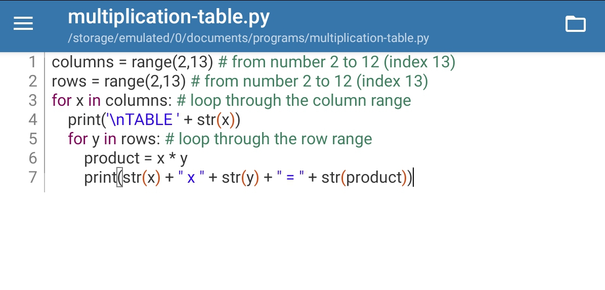 Educlancy Python Multiplication Table Multiplication Of Numbers With