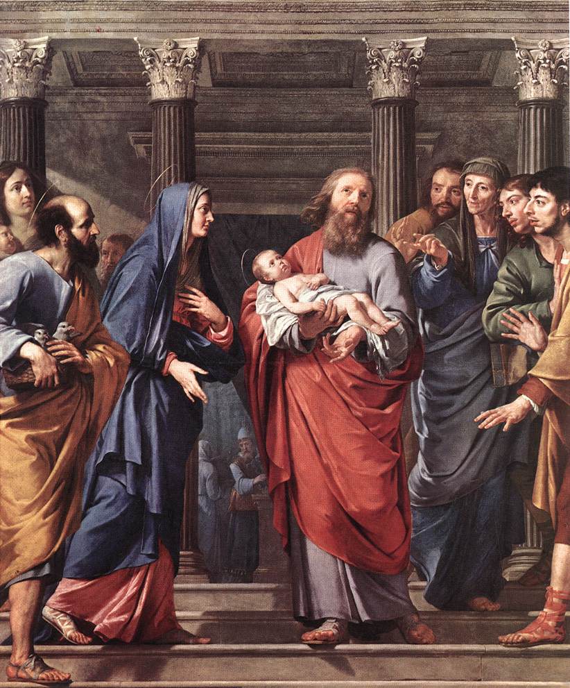 who blessed jesus during his presentation in the temple