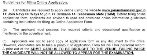Recruitment of Indian Navy Tradesman Companions 2021