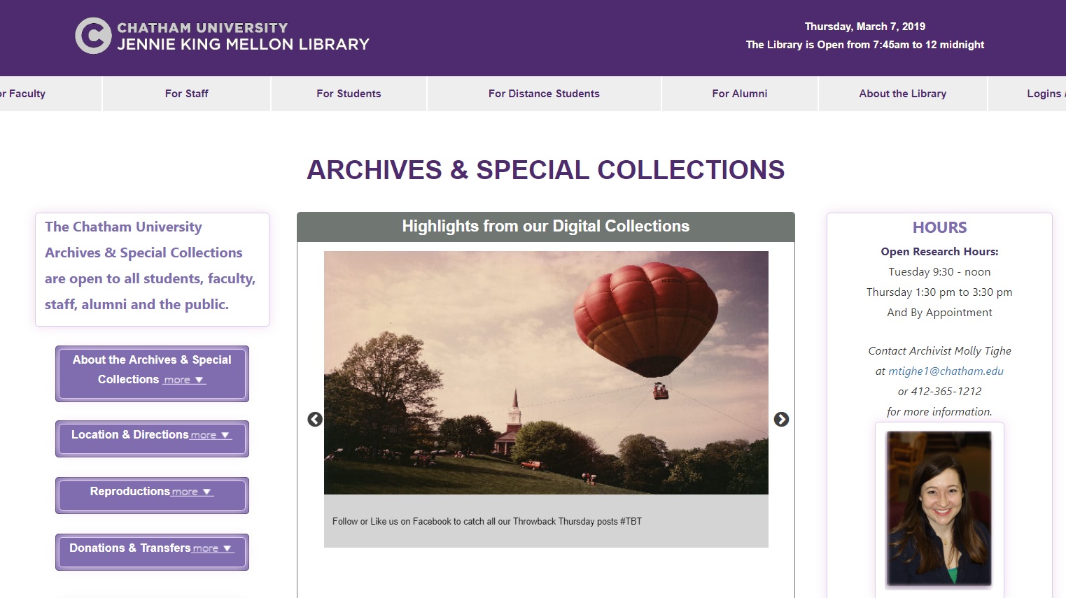 College History Garden 150th Anniversary at Chatham University