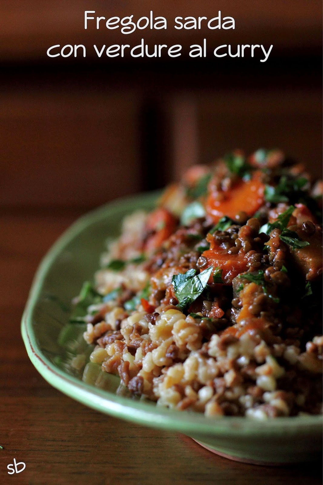 fregola sarda con verdure al curry