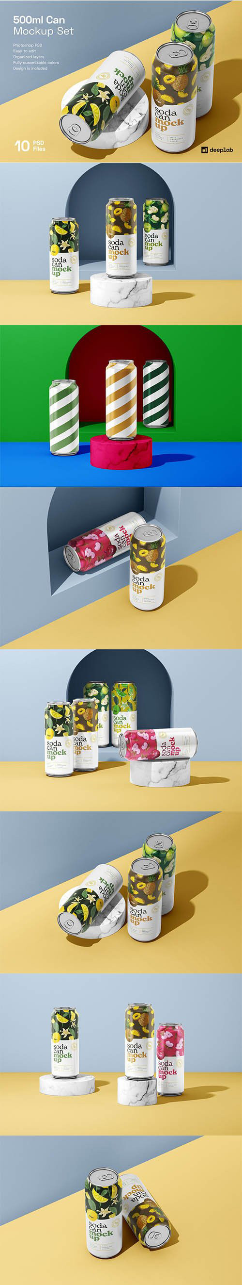 CreativeMarket - 500ML Soda Can Mockup Set 6012916 2 sfd