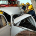 VEÍCULO COLIDE COM PILASTRA DO VIADUTO DA RODOFERROVIÁRIA 