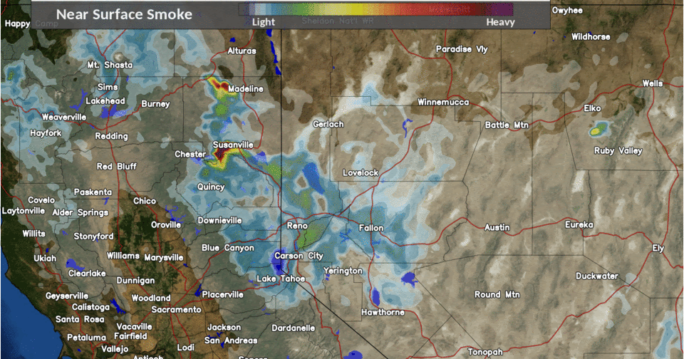 California Smoke Information Tuesday, July 21, 2020 NWS Reno Smoke