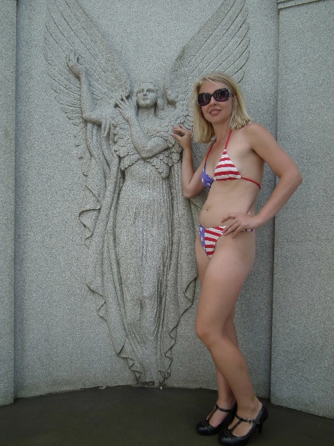 Miss April B: Red Hot, White Hot and Won't Take You Blue: Bikini Pics