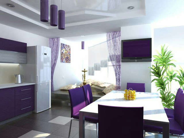 purple kitchen designs