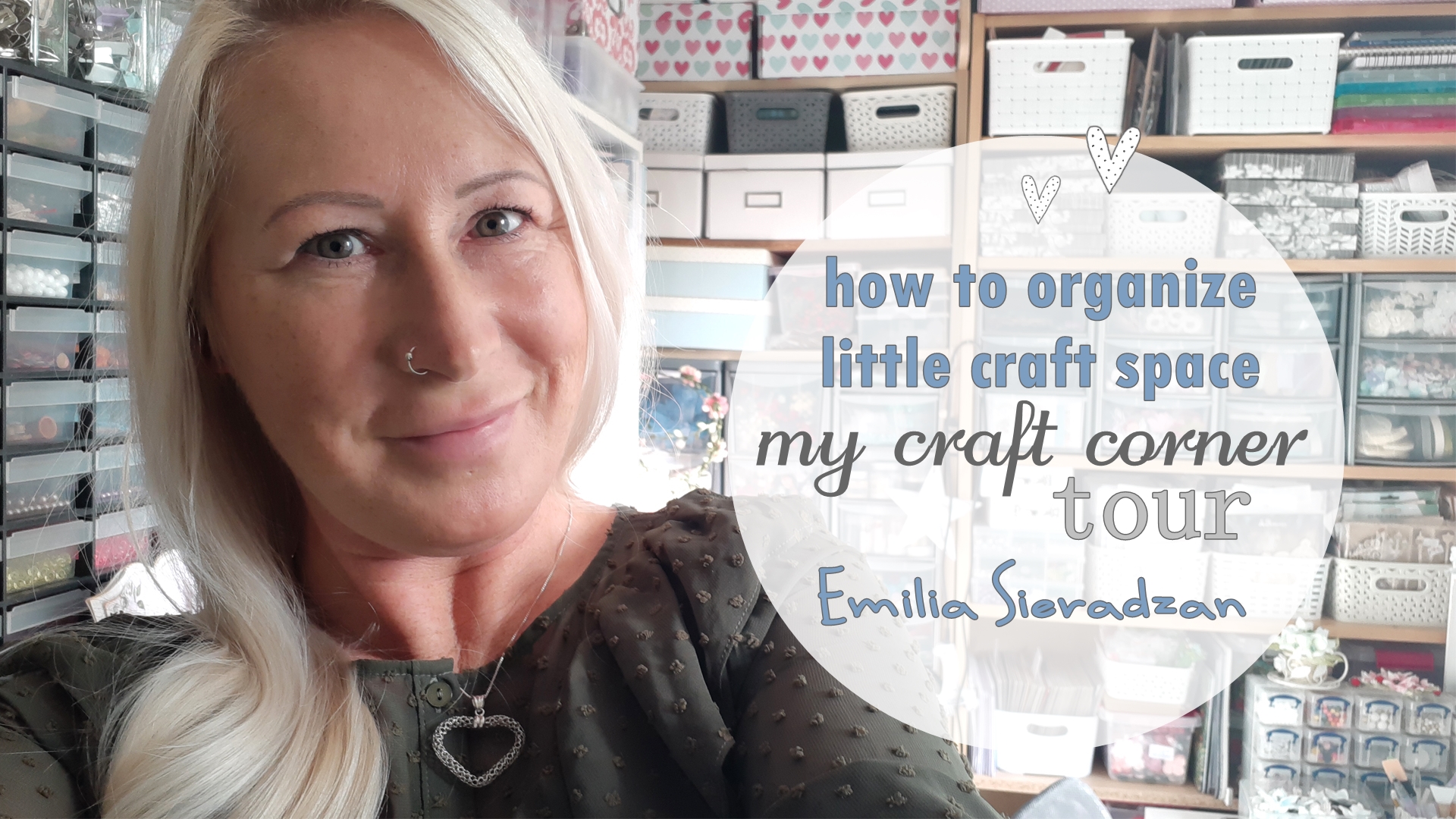How to organize small craft corner? My craft room video tour. Scrap