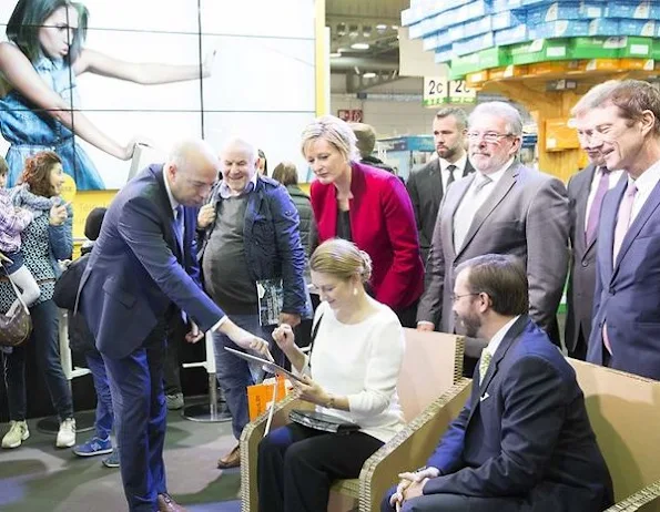 Hereditary Grand Duke Guillaume and Hereditary Grand Duchess Stephanie of Luxembourg visited "Home and Life" exhibition