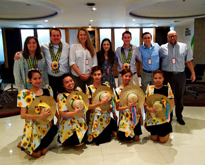 Guest of Honors during the Accenture client meeting Guest of Honors during the Accenture client meeting wearing our Philippine-inspired rosette ribbon lei