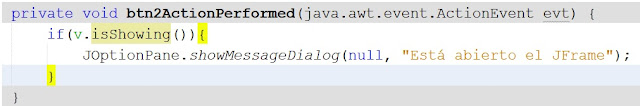 Cómo saber si un JFrame está abierto en Java