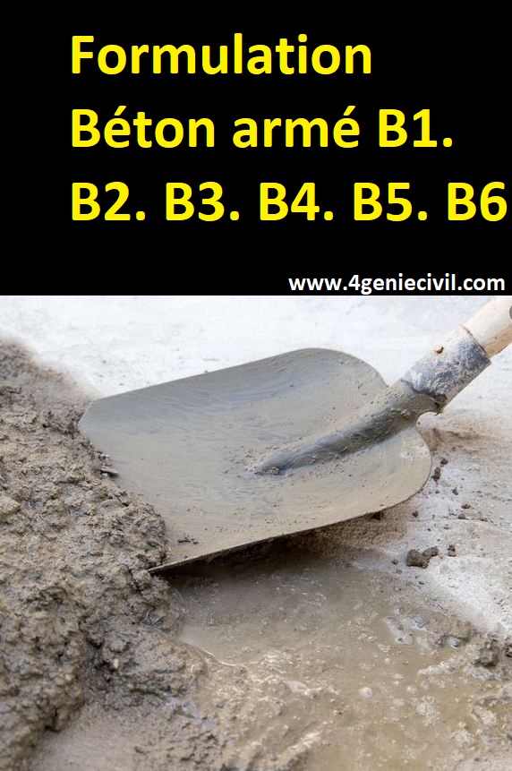 Formulation du béton pour B1, B2, B3...en feuille excel à télécharger gratuitement.