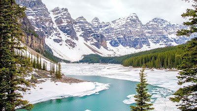 HD Wallpaper Winter, Landscape, River, Mountains, Snow