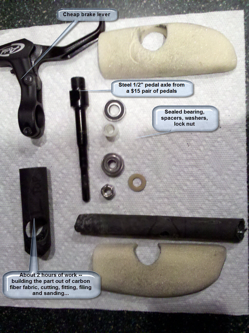 Do It Yourself Handcycle Building the handgrips / pedals