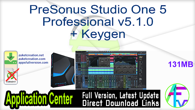 PreSonus Studio One 5 Professional v5.1.0 + Keygen