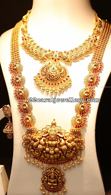 Peacock Ruby Long Set by Joyalukkas Peacock Ruby Long Set by Joyalukkas
