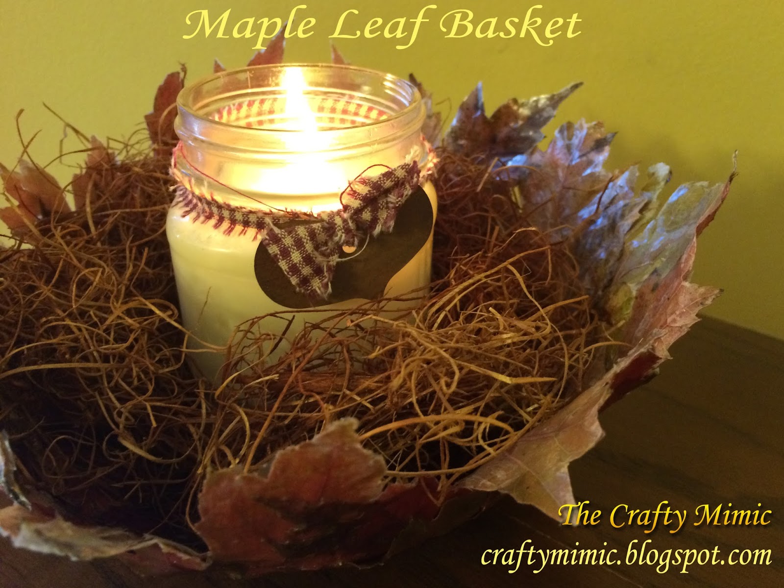 The Crafty Mimic Real Maple Leaf Basket