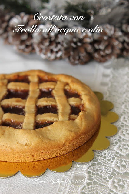 crostata con pasta frolla vegan all'acqua e olio