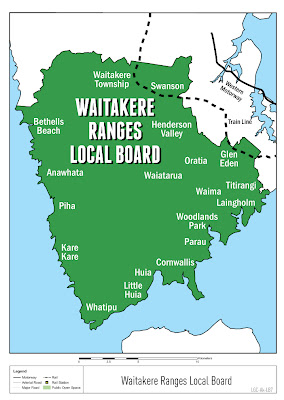 Waitakere Map New Zealand City