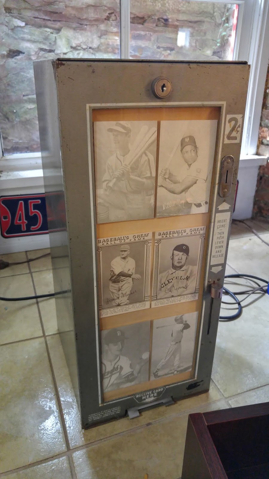 Stumbling upon an Exhibits baseball card vending machine in Cooperstown