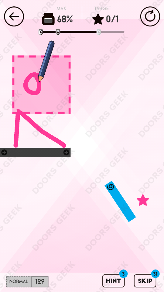 Draw Here Level 129 Doors Geek