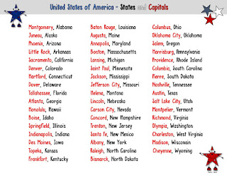  FREE States and Capital Study Guide