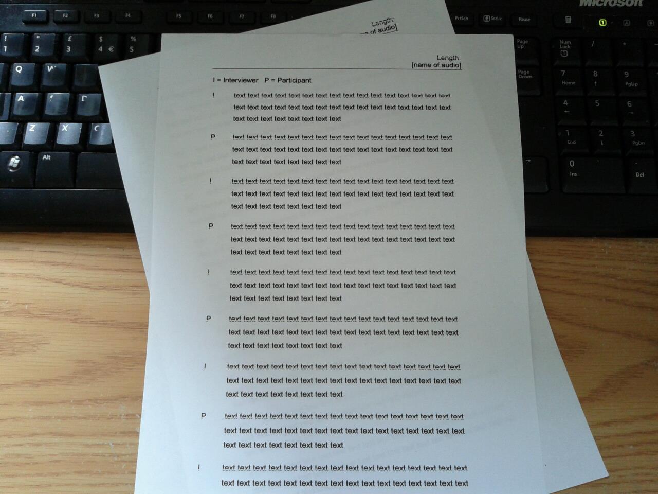 Transcription Services: Interview transcription formatting