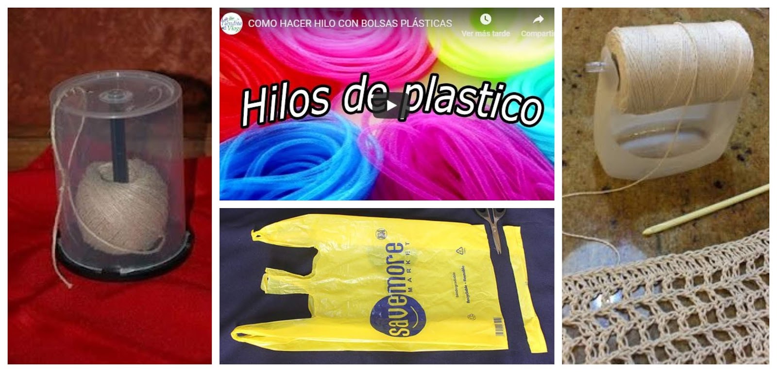 Aprende cómo hacer hilo reciclando bolsas