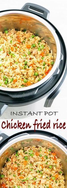 chicken fried rice | instant pot recipes | je n'ai vraiment pas aimé... personne n'a aimé dans la famille, manque de goût :(